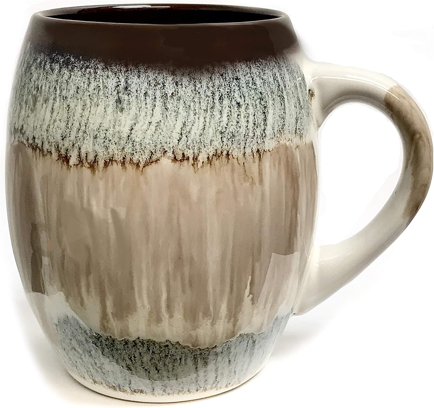 Ceramic Coffee Mugs Set of 4, Large 20 oz, Microwave Safe Glazed Unique Sturdy Kitchen Decor Modern Cups, Best Oversized Mug Gifts