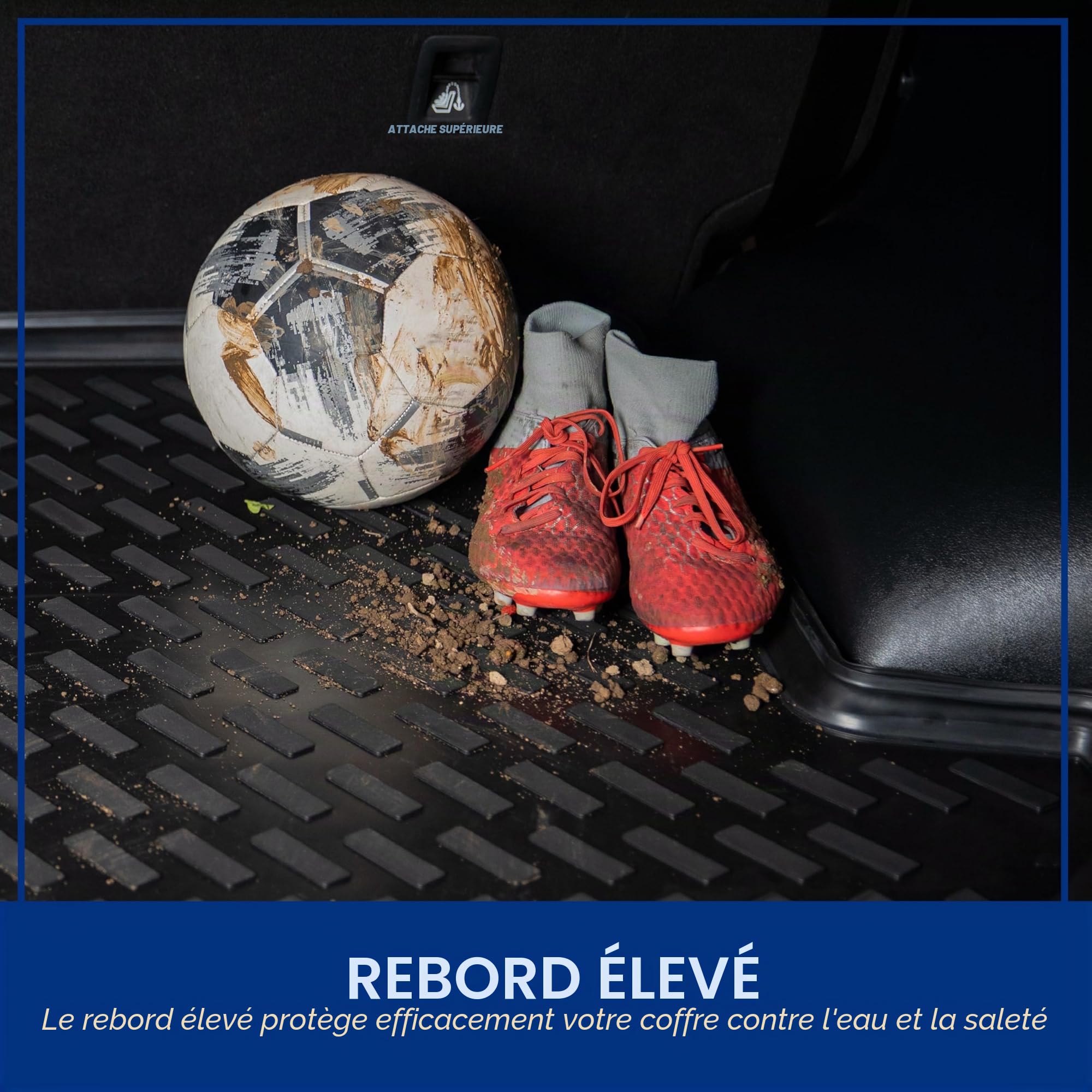 ELMASLINE Bac de coffre 3D pour BMW X1 (U11) 2022-2025 - Tapis de coffre - Accessoires de coffre