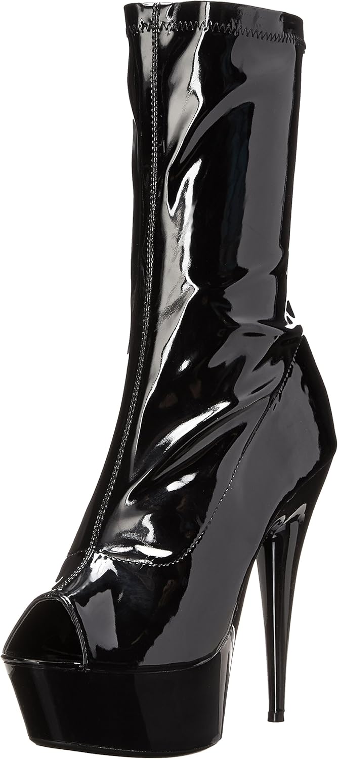 Ellie Shoes Women's 609-Vanna Boot, Black Patent, 8 M US