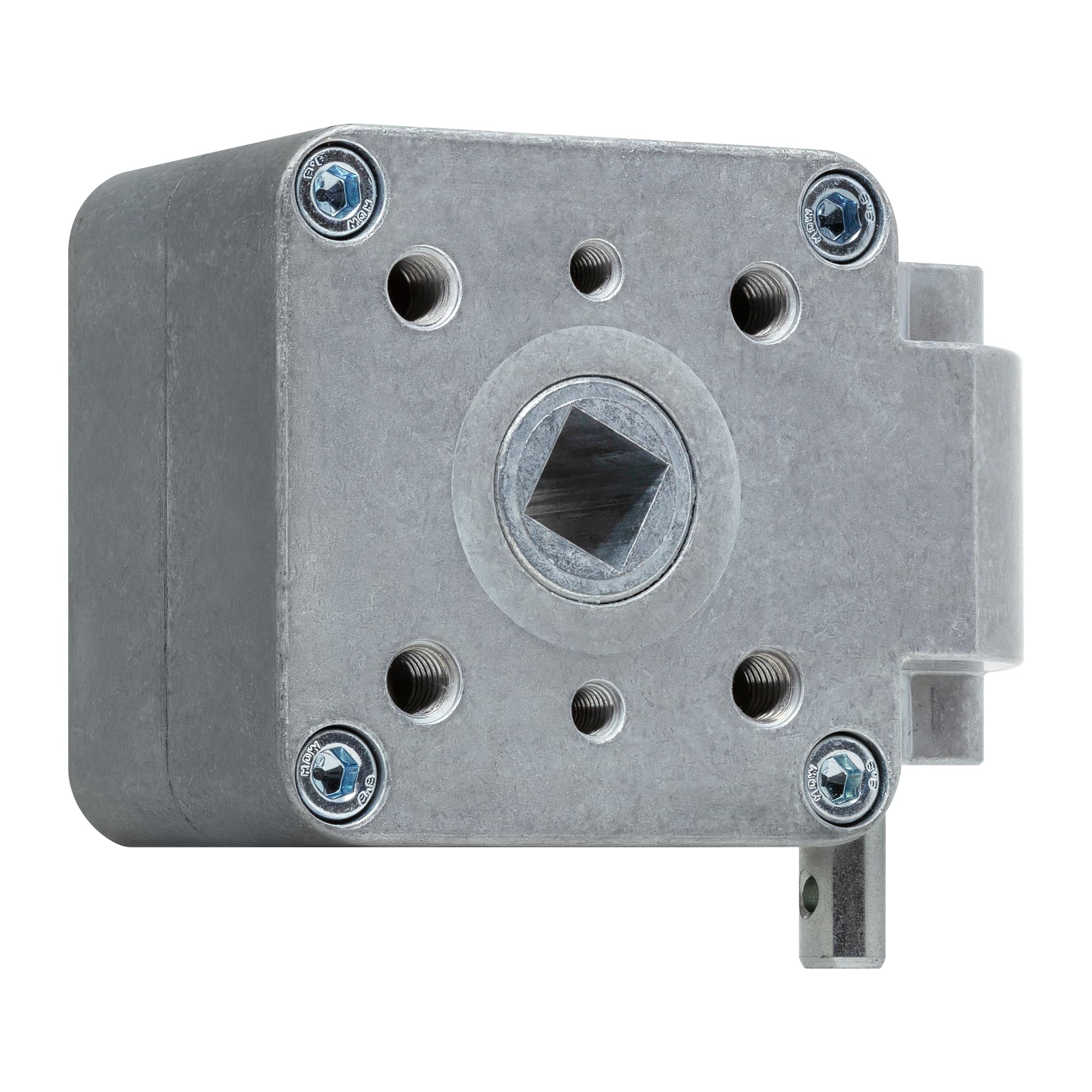 DIWARO.® | Schneckengetriebe für Markisen | 13:1 | blank | 13mm Innenvierkant | ohne Öse | Markisengetriebe