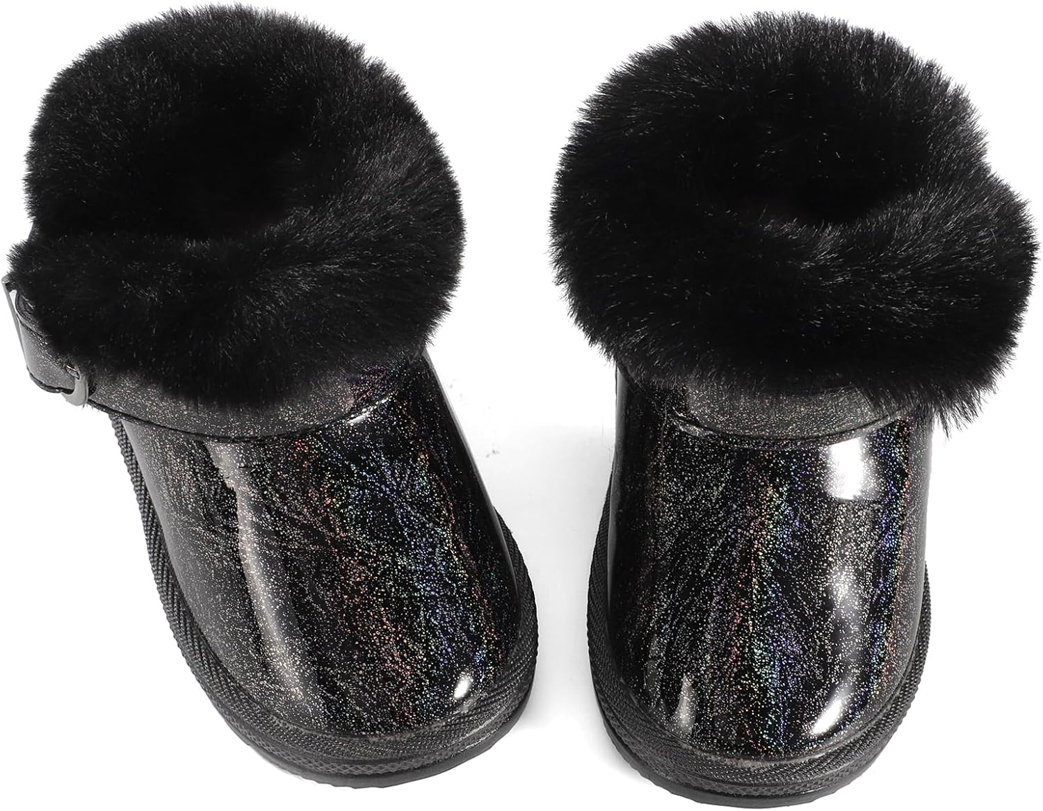 MK MATT KEELY Winter Boots for Toddler Boots for boys Soft Warm Fur Snow Boots For Girl Plush Black Snow Boots - Image 4