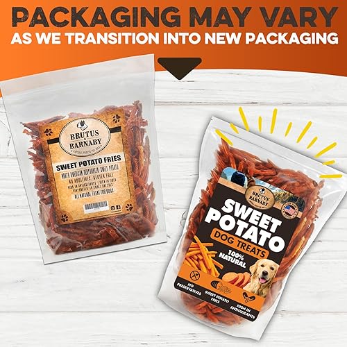 Miniatura 2 de BRUTUS & BARNABY Golosinas para perros de batata, sin aditivos, papas fritas dulces deshidratadas, sin granos, sin gluten y sin conservantes