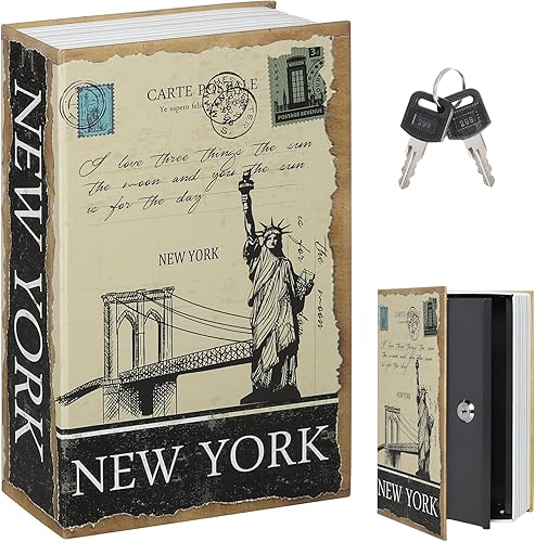 Miniatura 14 de Decaller Caja fuerte con diseño de libro de distracción con cerradura de combinación, caja de seguridad oculta con forma de diccionario, 9.5 x 6.2 x