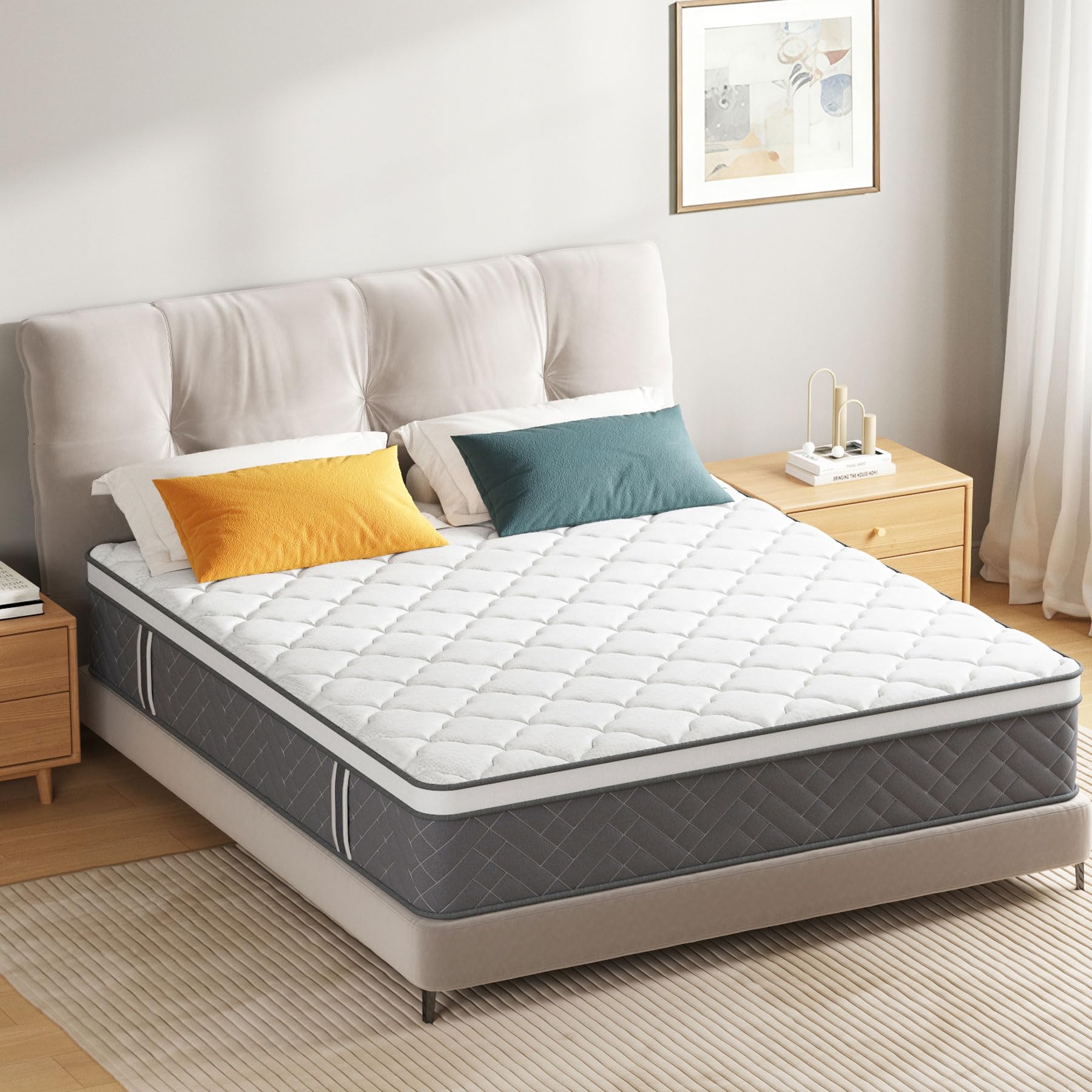 Matratze 140x200 cm, Höhe 30cm mit Oeko-TEX Zertifiziert, Härtegrad H3, 7 Zonen Taschenfederkernmatratze mit Komfortschaum, Gewebe mit weicher, Langlebig & Hautfreundlich,140x200x30cm