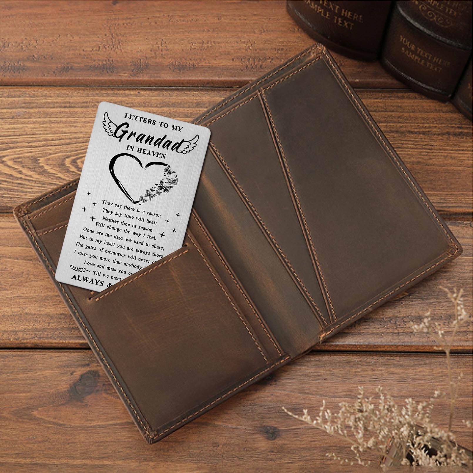 Grandad Memorial Card - Bereavement Gifts for Loss of Grandad Sympathy Grieving Grave Remembrance in Heaven Keepsake - Image 3