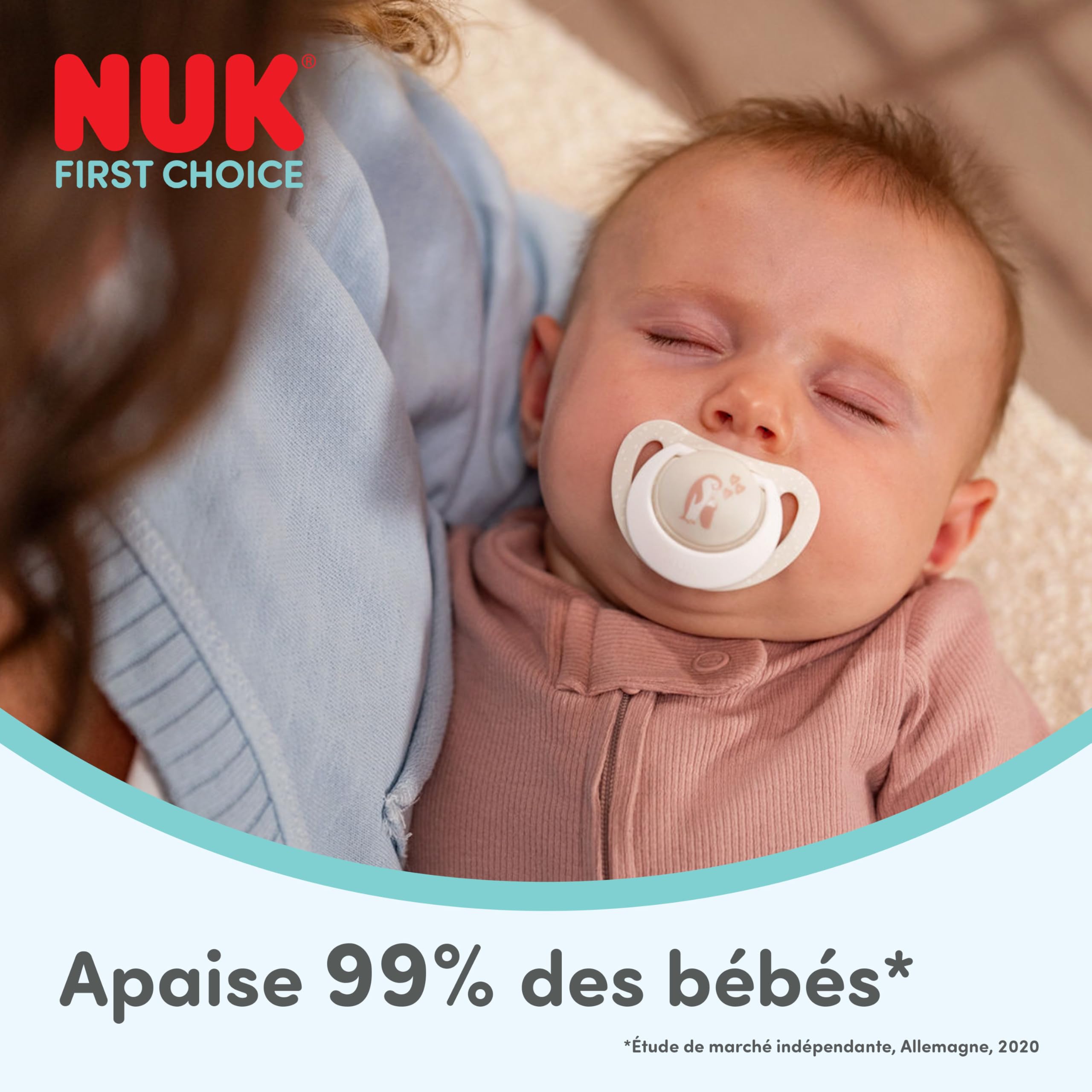 NUK First Choice Perfect Start Set de Biberons Nouveau-Né | 0-6 Mois | 4 Biberons Anti-Coliques (150 ml, 300 ml), 2 Tétines, 1 Sucette First Choice, 1 Goupillon | Koala | Lot de 8