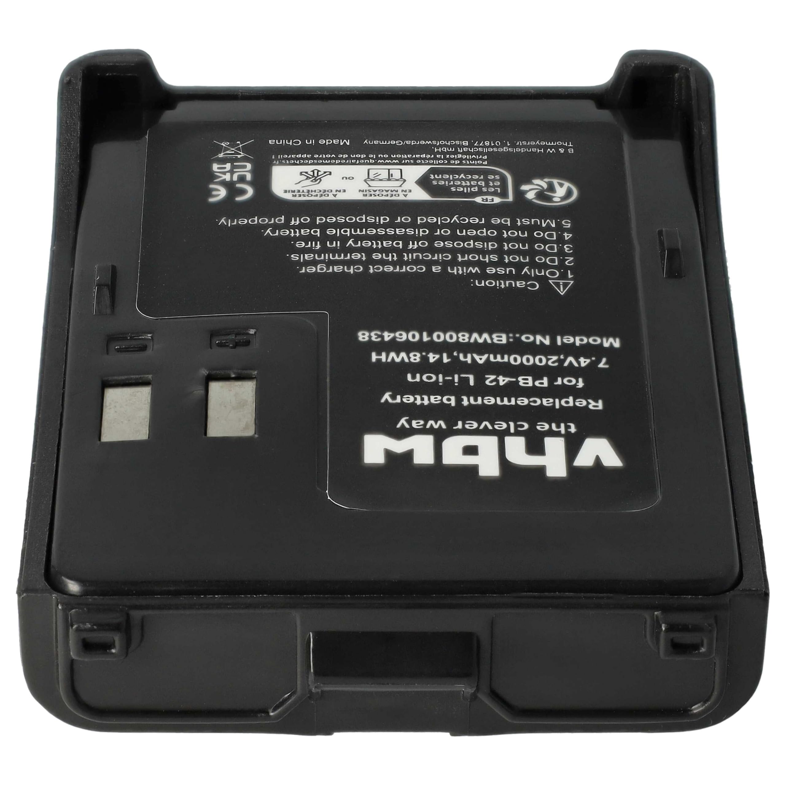 Kenwood TH-F6 TH-F6A TH-F7 Li-Ion batteria 2000mAh 7,4V radio