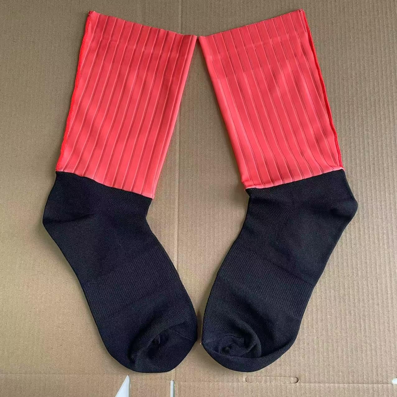 4 Pair Cycling Socks for Men Sport Aero Socks Anti Slip Silicone