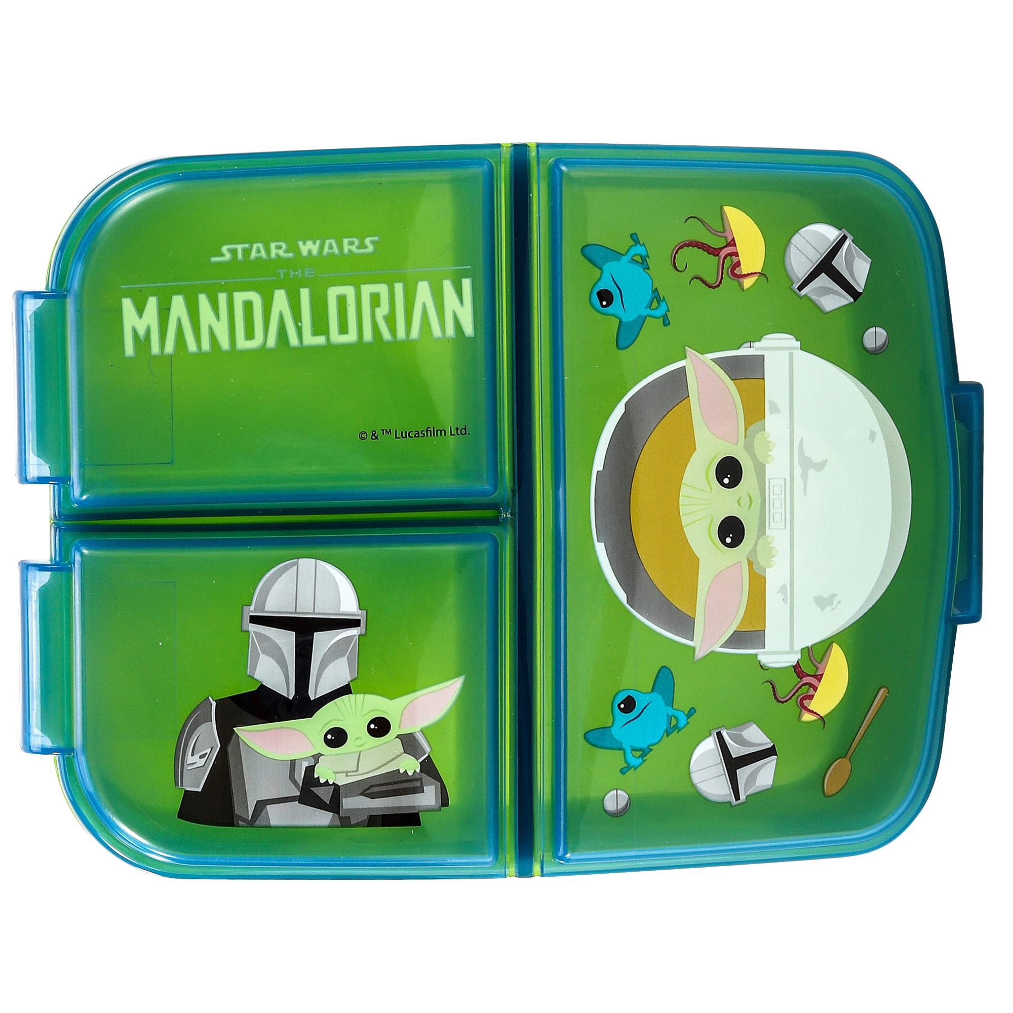 Portapranzo Star Wars Mandalorian Per Bambini - 3 Scomparti, Rettangolare, Senza BPA