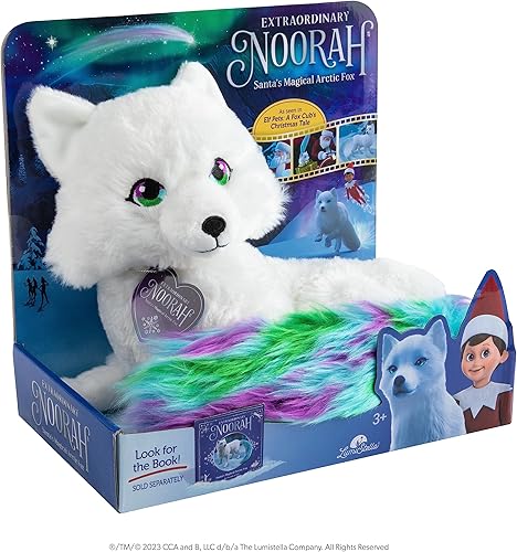Miniatura 2 de Extraordinary Noorah Plush  Peluche de lujo de 9 pulgadas con cola inspirada en las luces del norte, como se ve en Elf Pets A Fox Cub's Christmas