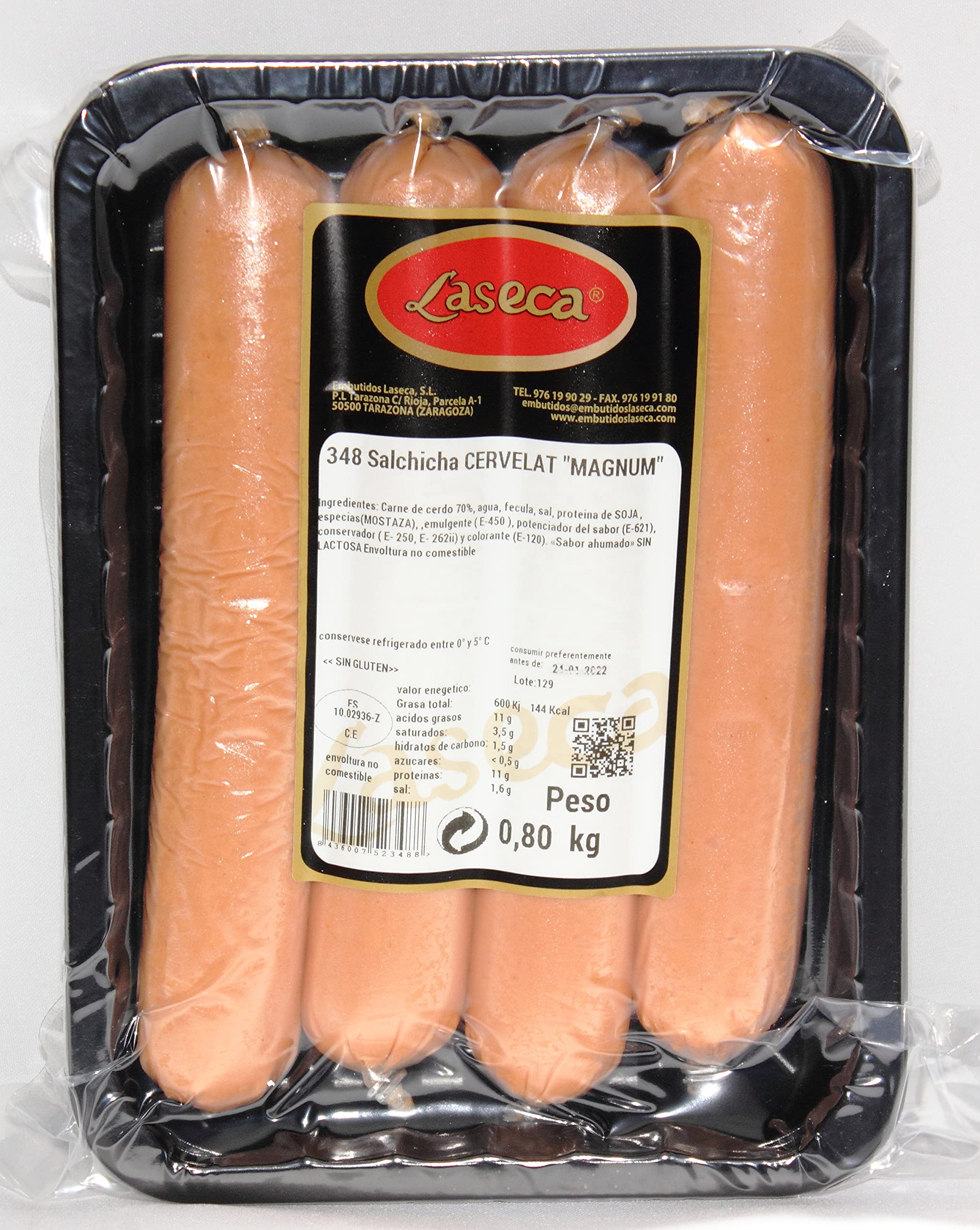 16 Salchichas Cervelat Magnun en 4 bolsas