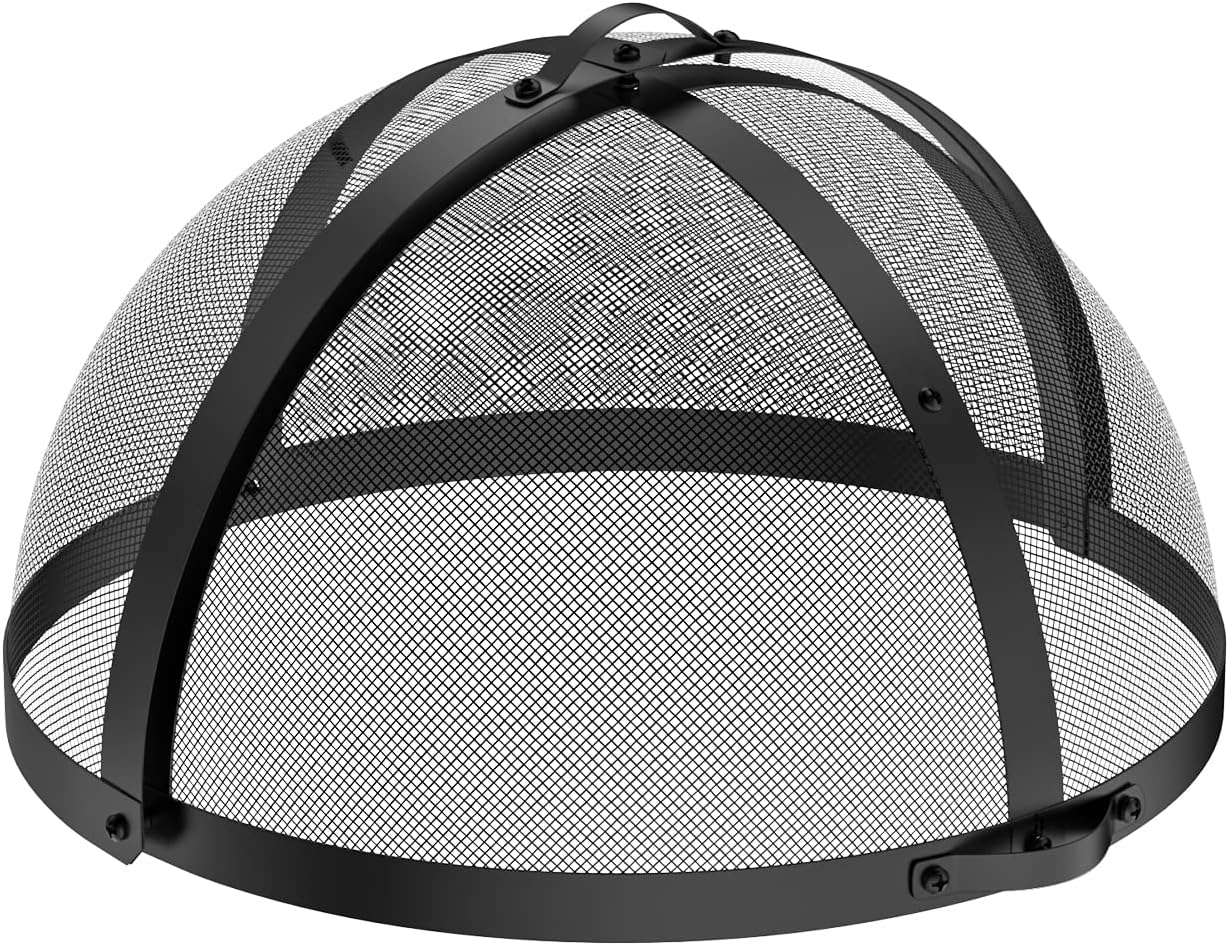 BBQPLUS Outdoor Fire Pit Spark Screen,Heavy Duty Fire Pit