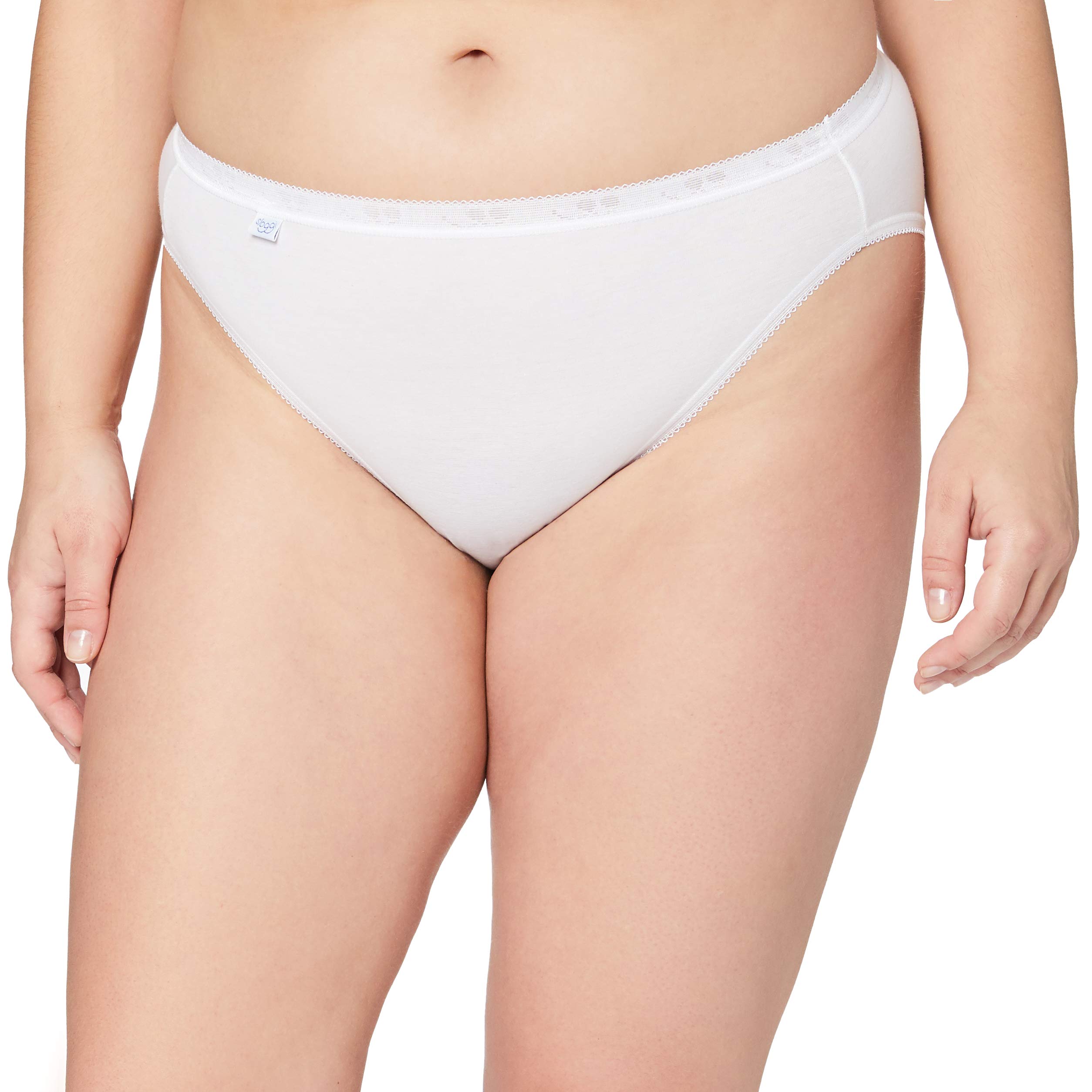 Sloggi Women's White Basic+ Tai 2P Hikini, 50 (Pack Of 2)