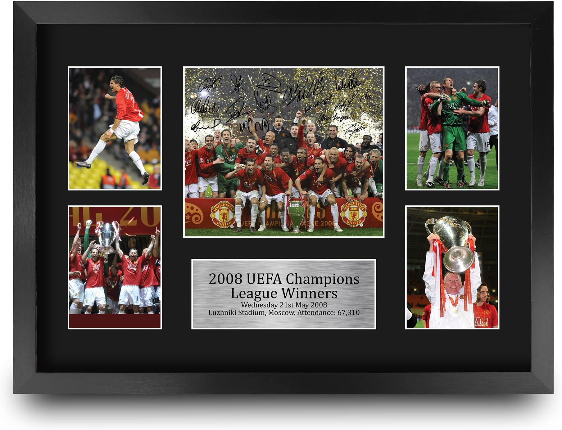 HWC Trading 2008 UEFA Euro Cup Winners 16 x 12 inch (A3) Printed Gifts Memorabilia Signed Autograph Display for Football Fans and Supporters - 16" x 12" Framed