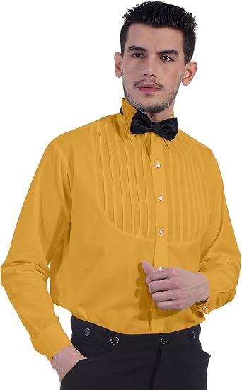 Steampunk Victorian Cosplay Costume 100% Cotton Classic Mens Shirt