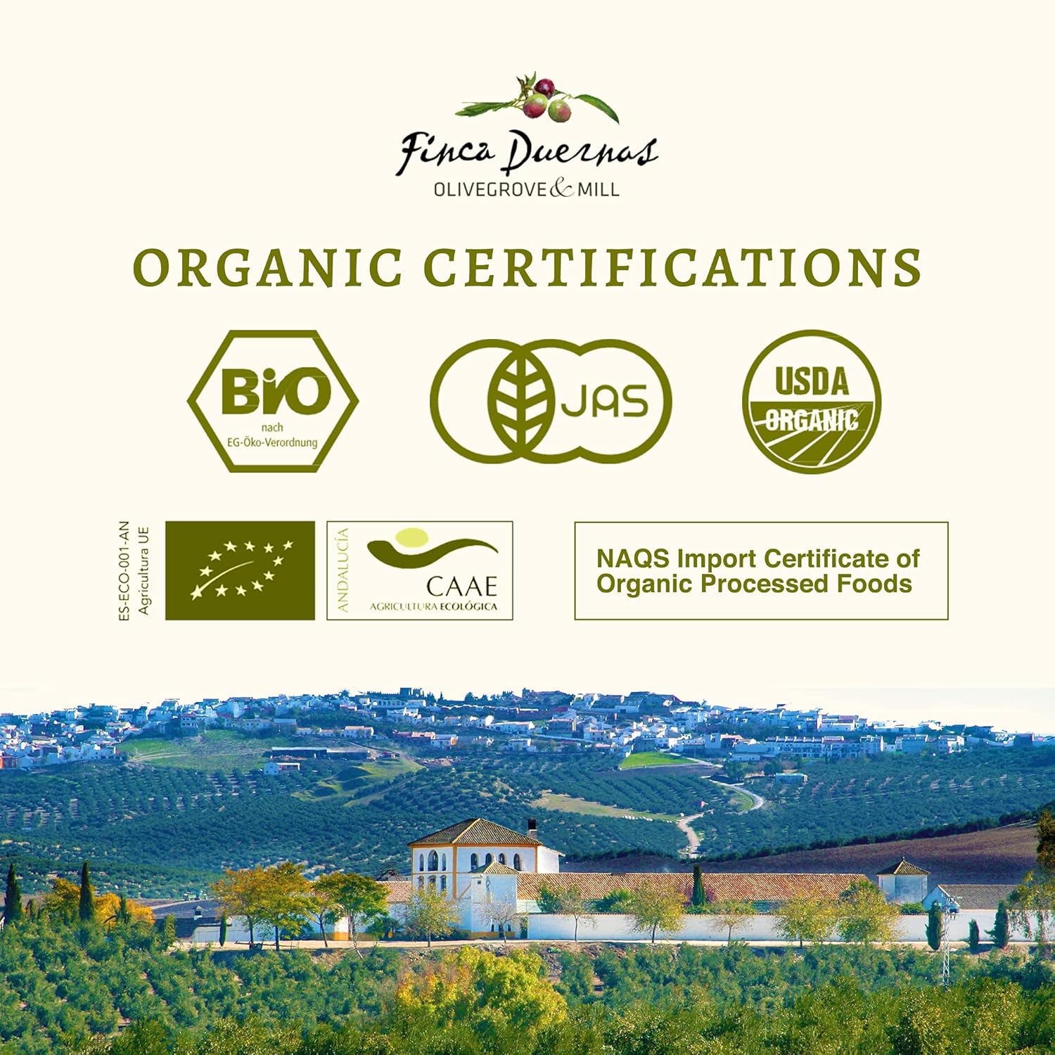 Finca Duernas Extra Virgin Olive Oil. Healthy Food Must-Have, Pantry Food Staple, Ideal for Mediterranean Diet, Extra Virgin Olive Oil (Picual 500 ML)