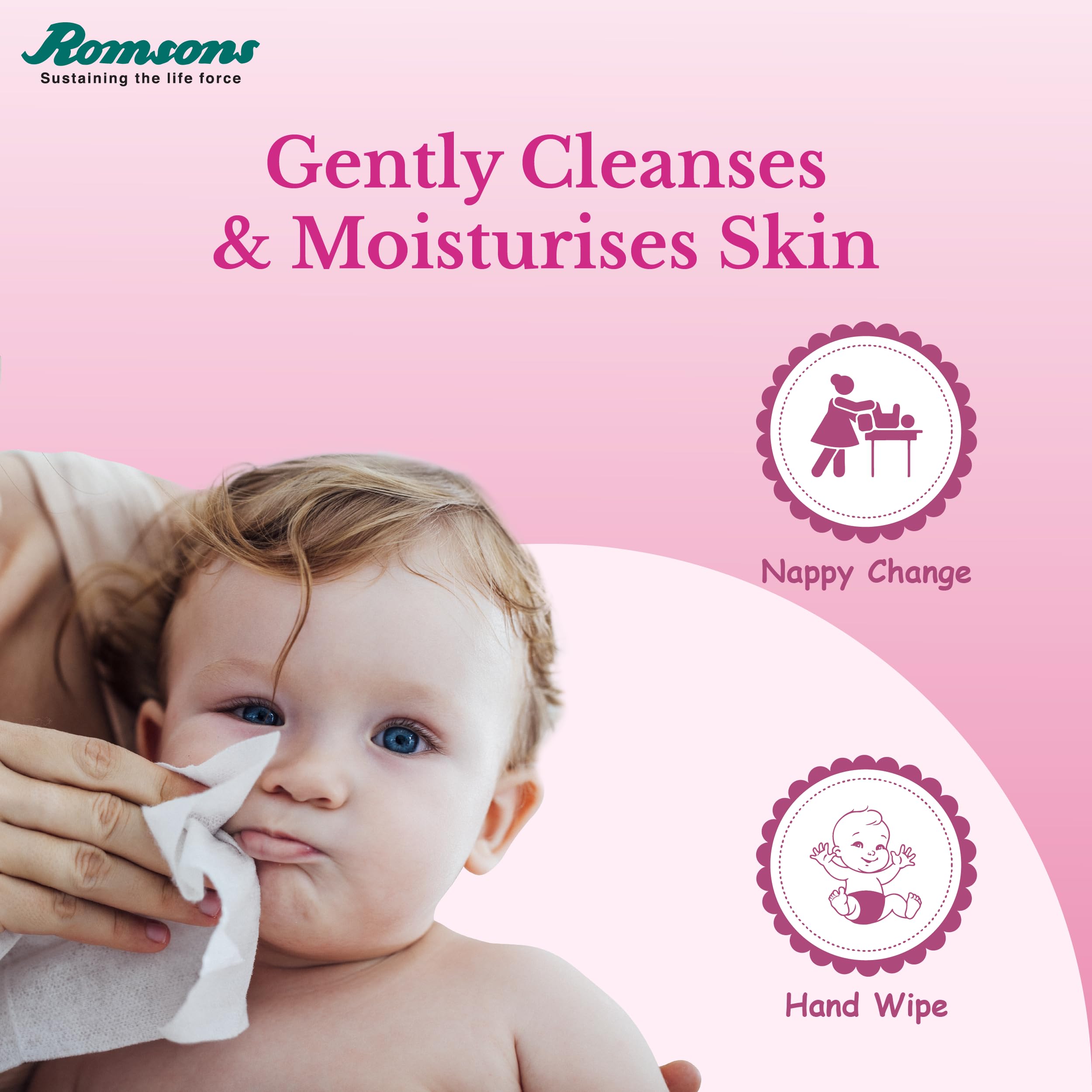 Dignity Spongee Soft and Smooth Baby Cleansing Wet Wipes with Aloe Vera Extract, 150x200 mm (Pack of 6) 432 Wipes - Image 4 thumbnail