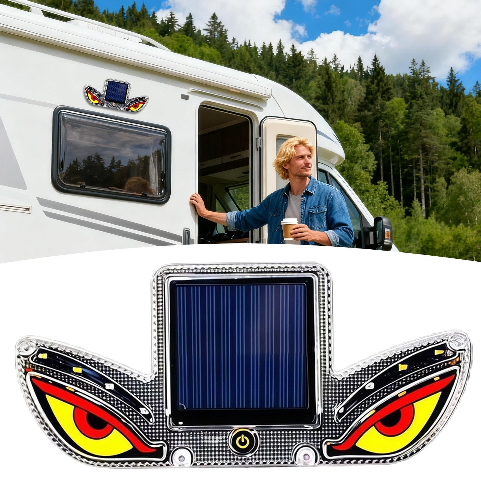 Di Avvertimento A LED Per Camion Indicatore Di Allarme Lampeggiante | Luce Di Sicurezza Ad Energia Solare Con Allarme Auto SUV Camper Furgone Viaggio E Guida Notturna