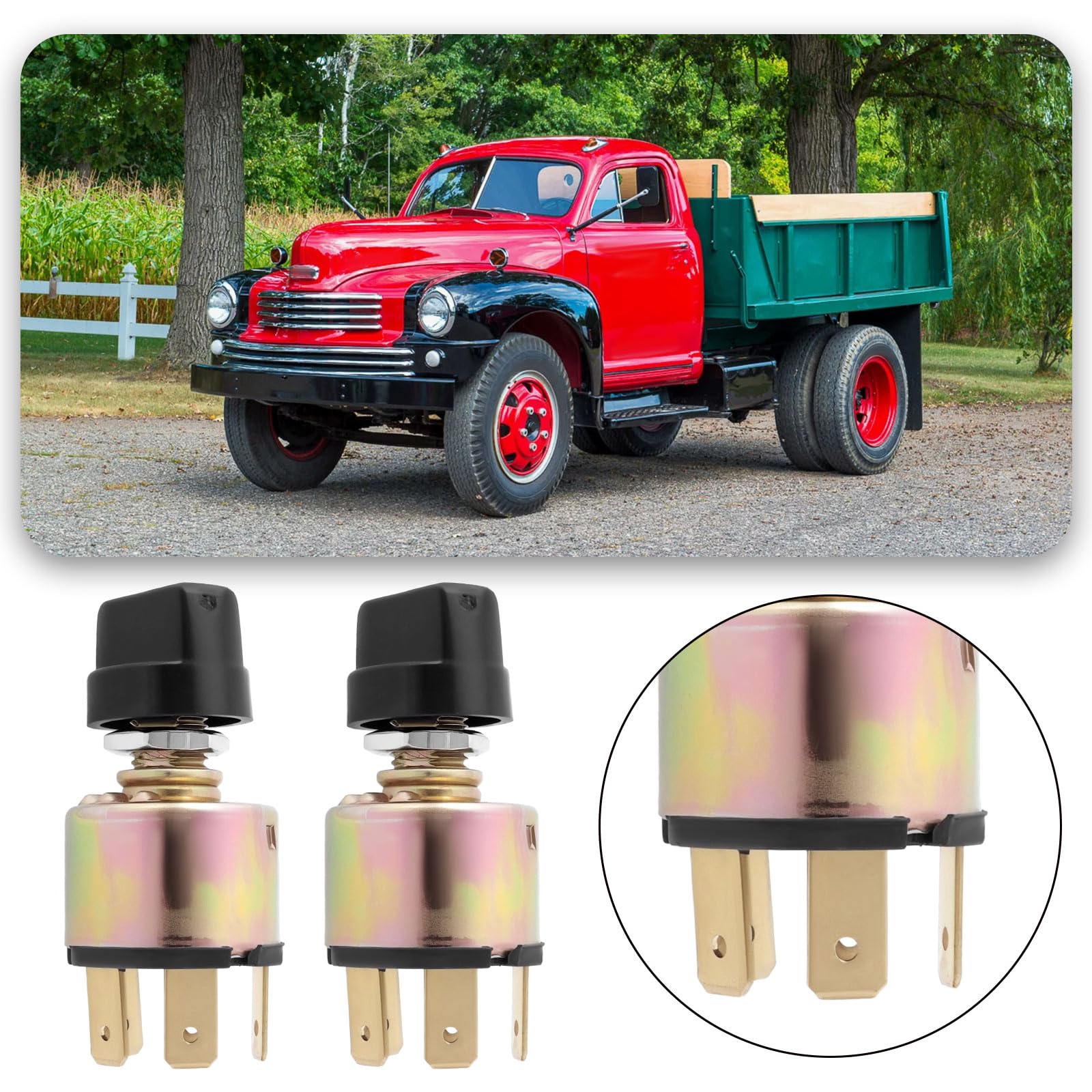 Interruttore Ventilatore 3 Velocità 12V 24V AC Controllo Manopola Rotazione Plastica per Auto Camion 2 Pezzi