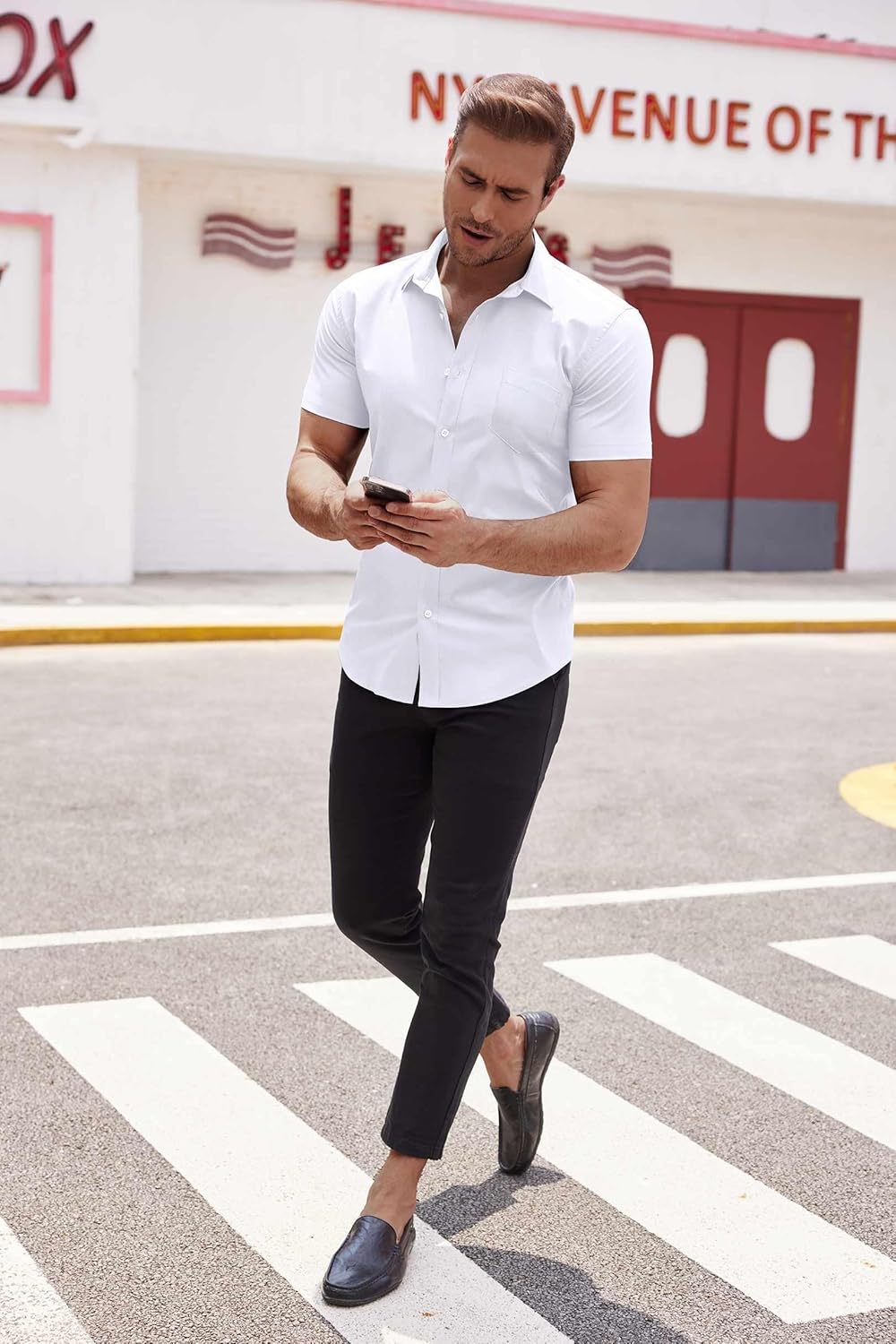 COOFANDY Men's Dress Shirt Short Sleeve Button Down Shirts with Pocket - Image 4