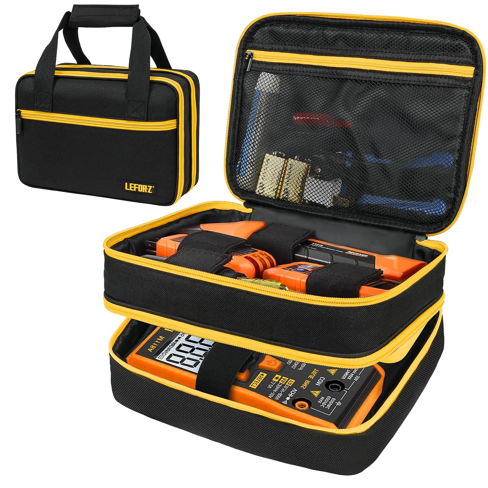 Carrying Case Compatible with Klein Tools ET310 AC Circuit Breaker Finder & RT250 GFCI Outlet Tester & Electrical Test Kit,Circuit Tester Storage Organizer Fits for Digital Multimeter,Clamp Meter