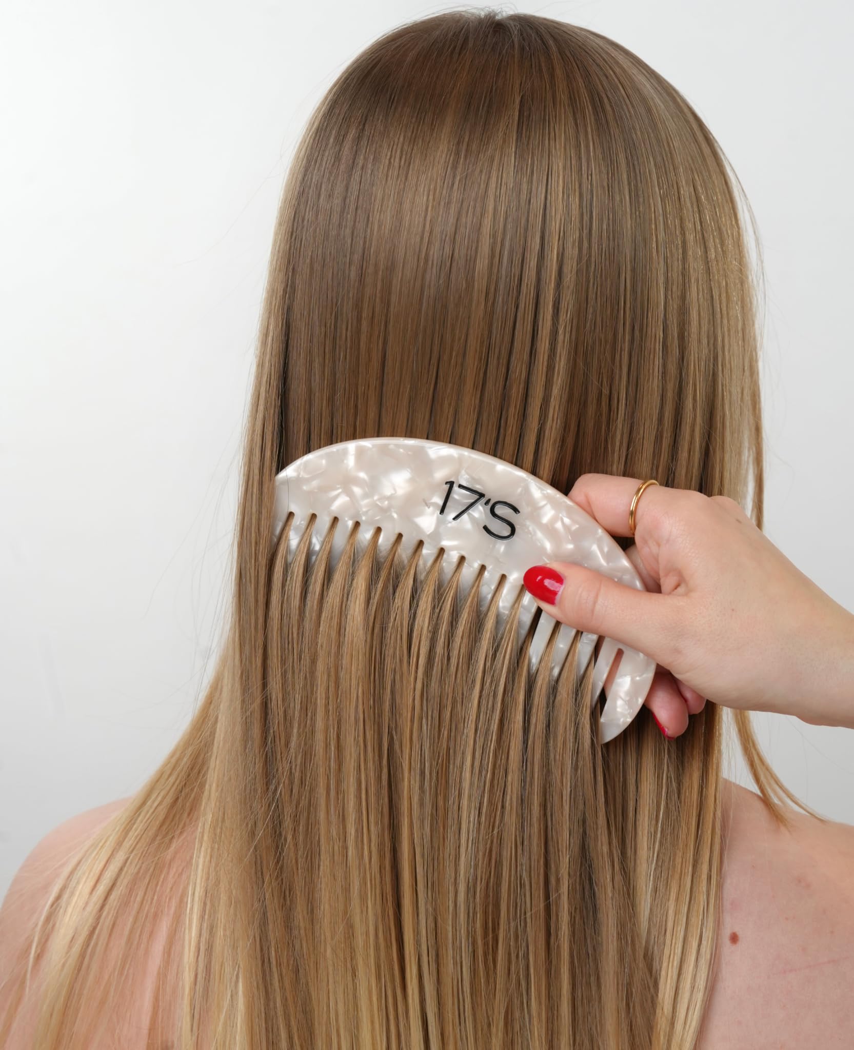 Vanilla Pearl Comb Grobzinkiger Kamm aus Celluloseacetat