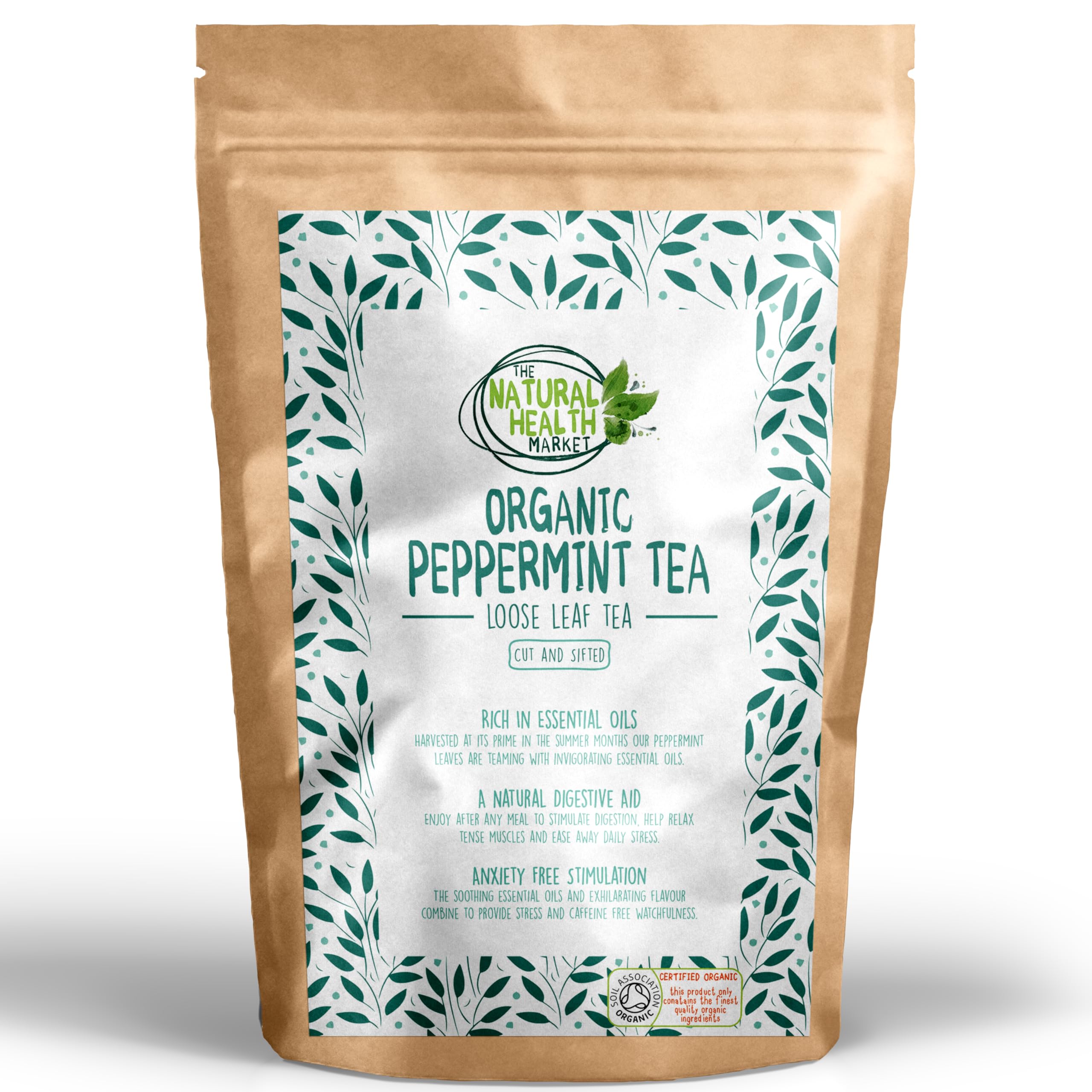 Organic Ginger Loose Leaf 200g | Soil Association Certified | Ginger Tea Organic | Made in UK | Vegan, Healthy Tea | Spiced Tea for Digestion | Climate Pledge Friendly By The Natural Health Market — view 8