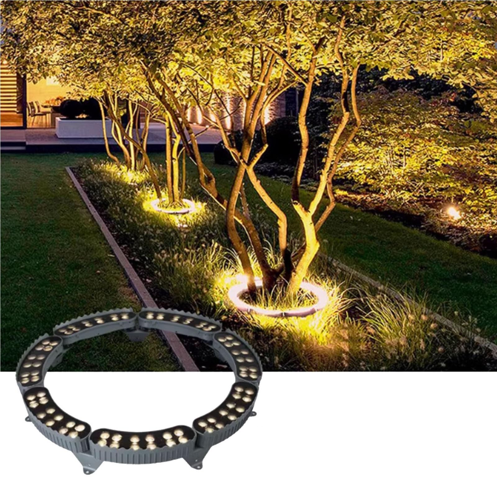 Scumlovy LED Tree Holding Light - Outdoor Landscape Lights, IP65 Waterproof RGB Garden Spotlight, Surrounding Colored Lighting Spotlight(Warm White,4PCS(48W))