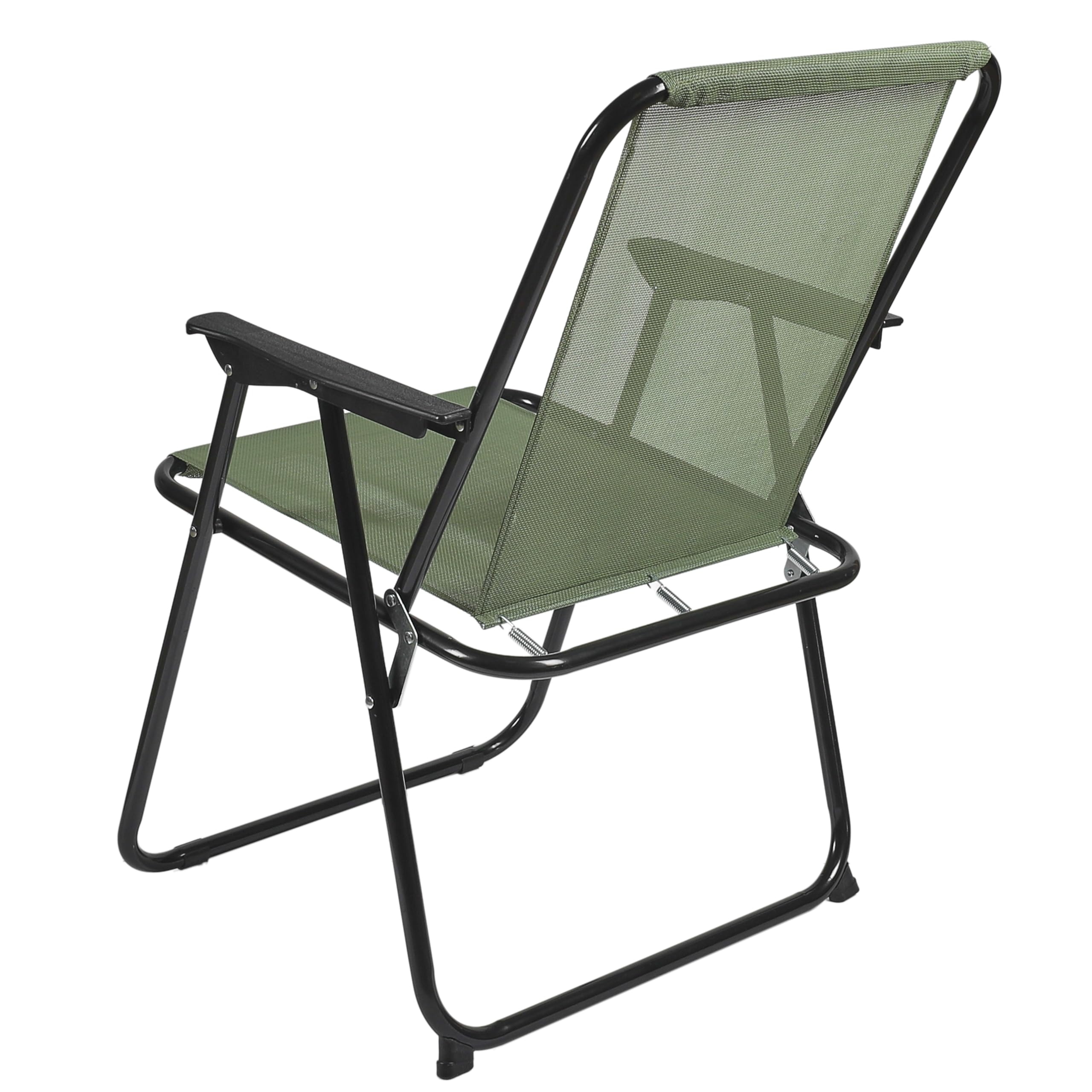HOME DECO FACTORY - HDO0344 Chaise Pliante Kaki - Mobilier d'Extérieur - Assise d'Extérieur - Dimensions 51 x 75 x 60 cm - Hauteur Assise 36 cm - Traitement UV - Textile Vert