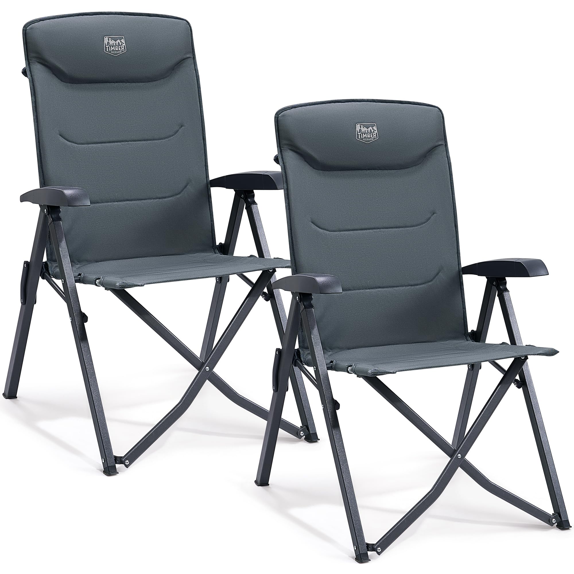 TIMBER RIDGE Fauteuil Jardin Exterieur 150kg Chaise Pliante Camping Portable Dossier Haut 4 Positions Réglables Fauteuil Realx Inclinable pour Terrasse Balcon Jardin Camping Pique-Nique