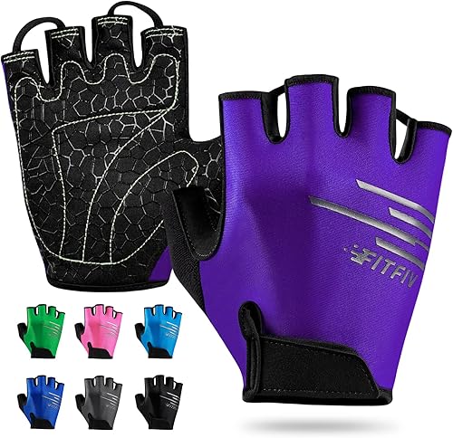 Guantes de ciclismo para hombres y mujeres, guantes de ciclismo de medio dedo, guantes de entrenamiento adecuados para deportes al aire libre,