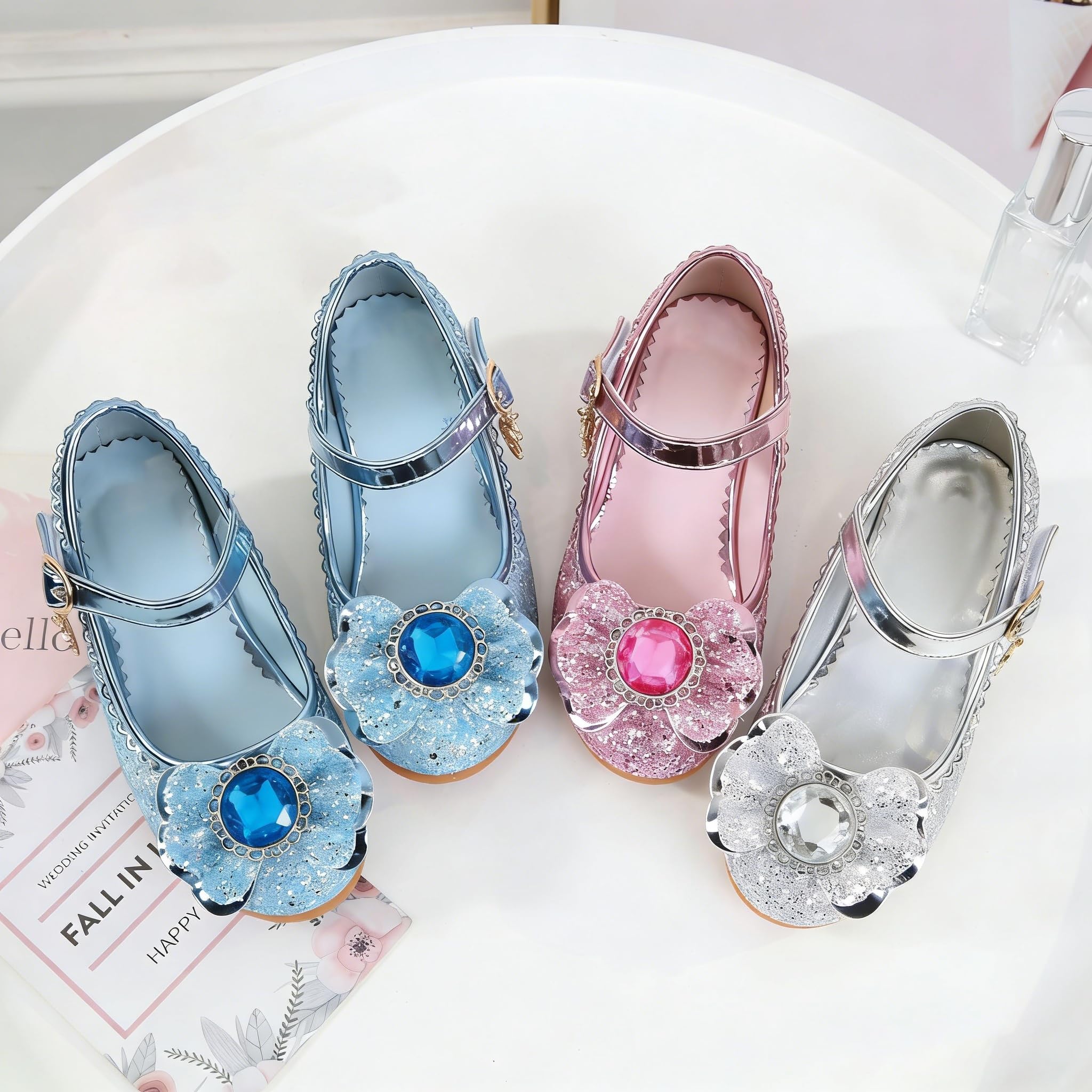 New front Zapatos de Fiesta de Princesa Zapatos de tacón de Princesa para niñas Zapatos de Fiesta Zapatos de Princesa Zapatos Elegantes