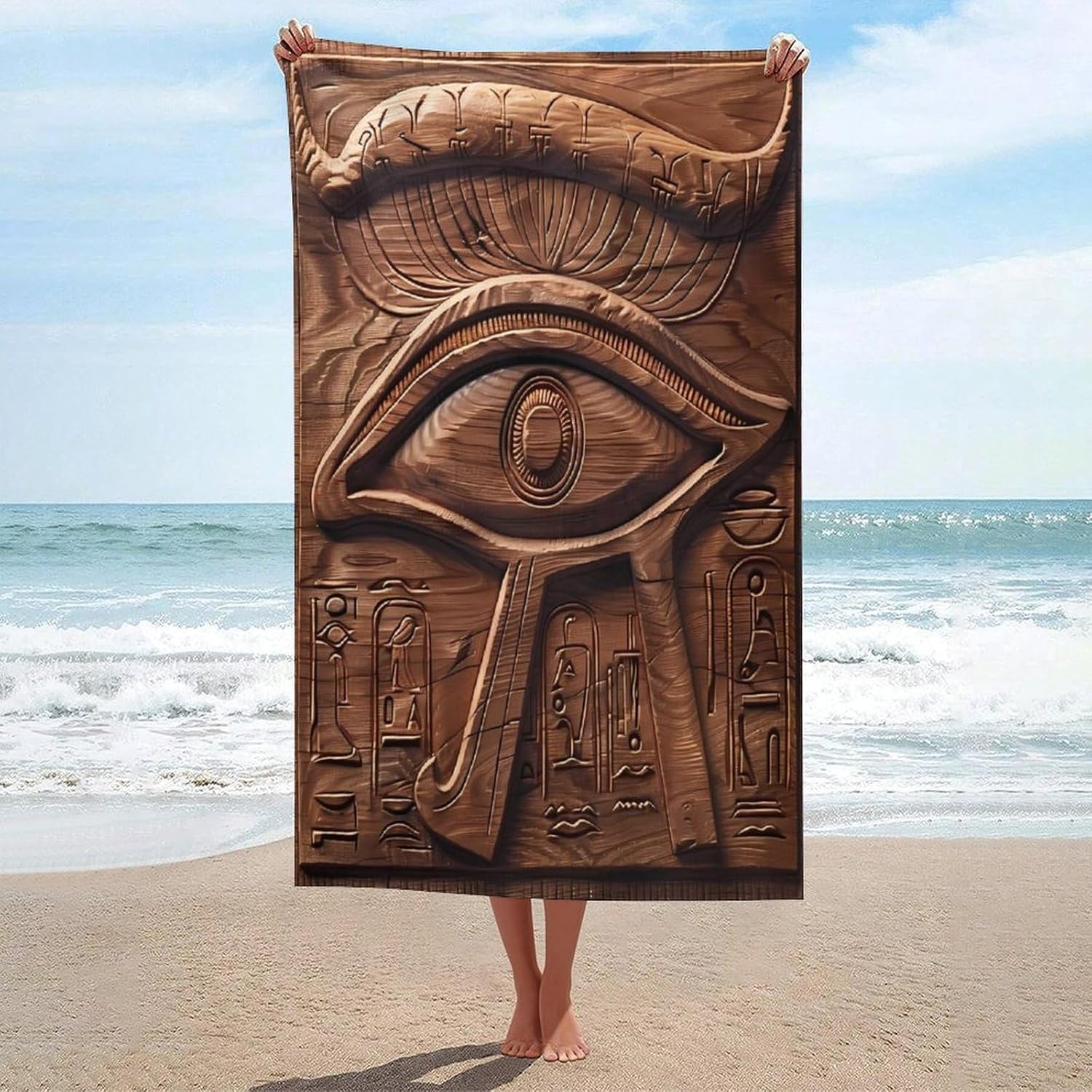 Vintage Eyes Bath Towel Beach Towels Quick Dry Oversized Bath Blanket Highly Absorbent Towel for Women Men 160x80cm