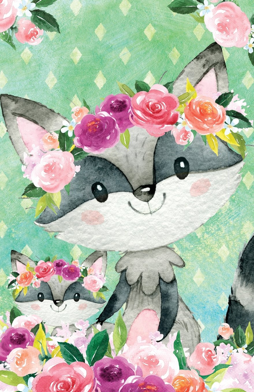 Journal Notebook For Animal Lovers Raccoons In Flowers: Blank Journal To Write In, Unlined For Journaling, Writing, Planning and Doodling, For Women, ... Size: Volume 12 (Journal Notebook Plain 2)