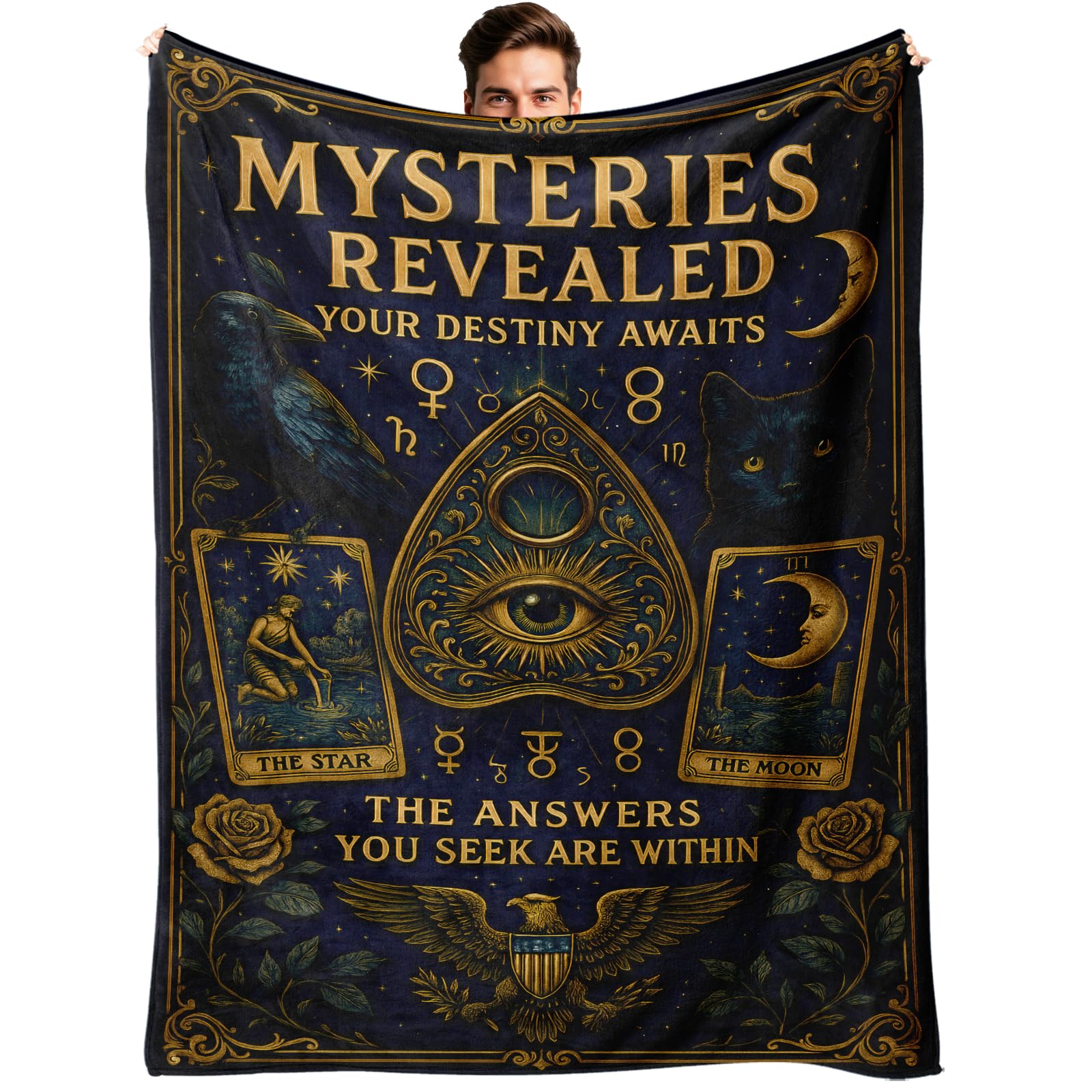 CALMSNUGS Mystical Tarot Blanket 60x50 Inch 