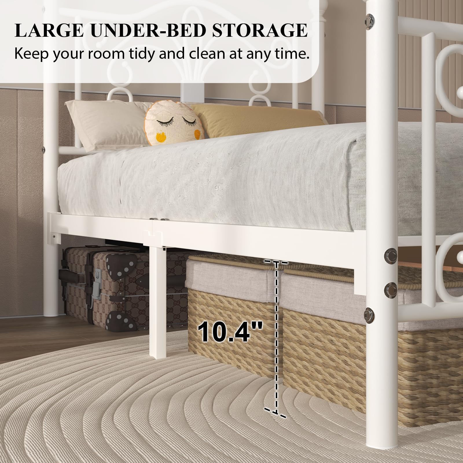 Amazon.com: LoVinson Twin Size Bed Frame with Butterfly Pattern