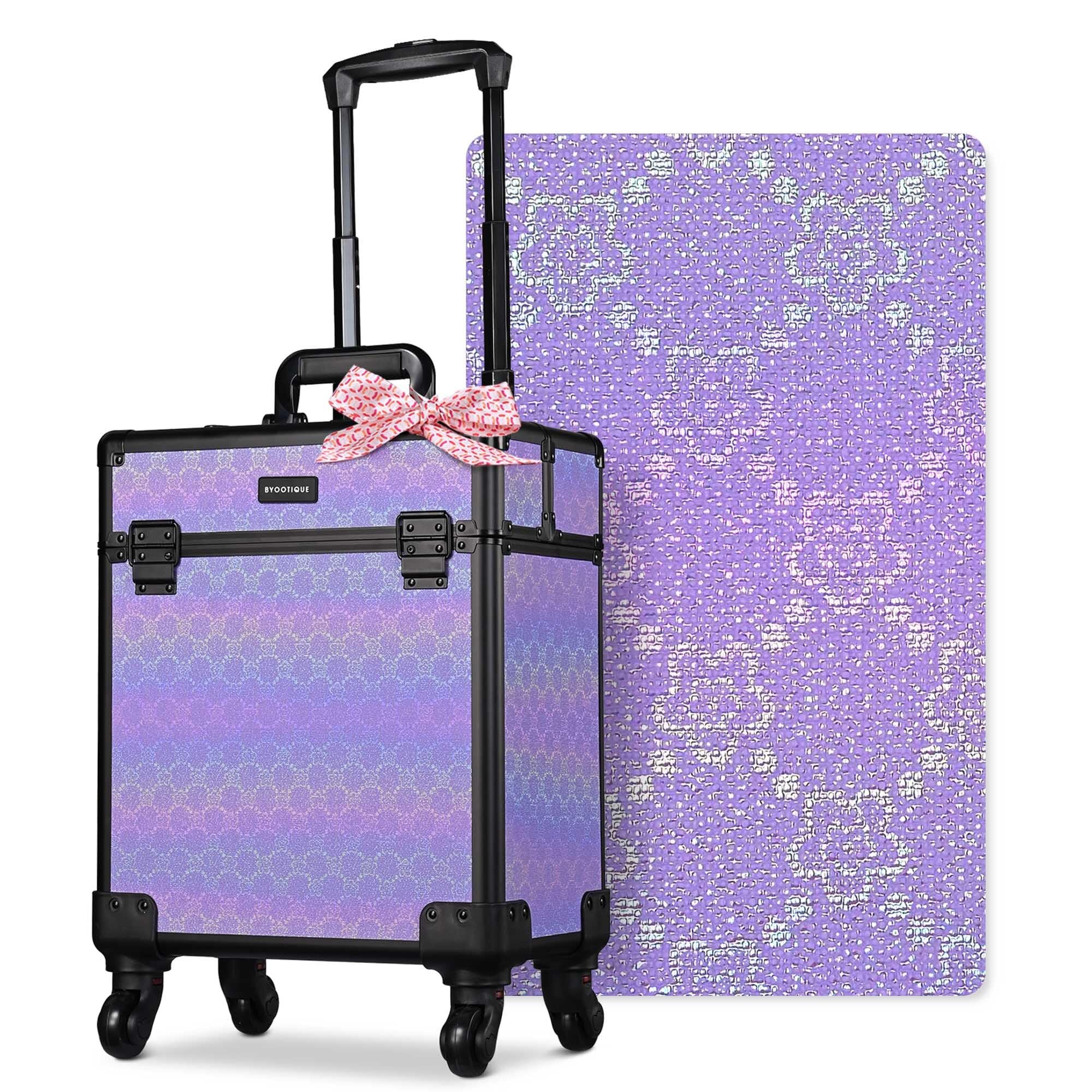 BYOOTIQUE Makeup Rolling Case Nail Cart Organizer with Wheels False Eyelash Storage Hairdressing Brush Bags for Beauty Salon Hairstylist Barbershop,