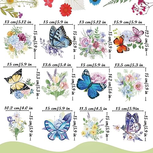 Miniatura 2 de 30 piezas de espirales colgantes de mariposas, decoraciones de fiesta de mariposas, remolinos colgantes de flores, decoraciones de serpentinas de