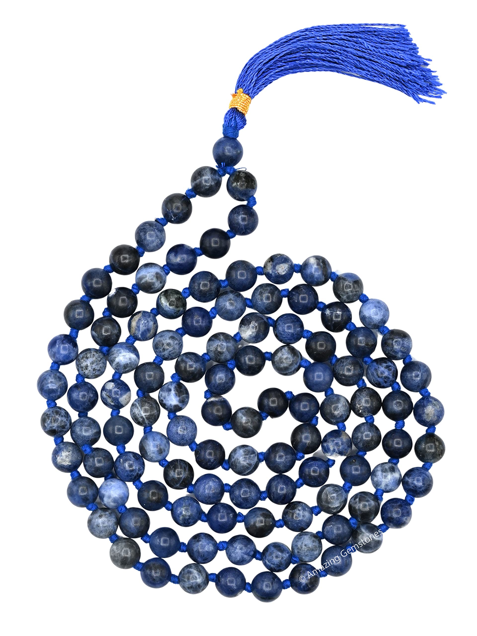Amazing GemstoneJapa Mala 108 Prayer Beads Necklace and Wrist Mala Bracelet for Meditation