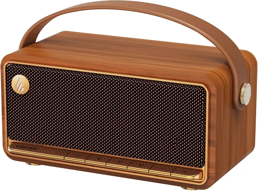 Edifier MP330 Tragbarer Bluetooth-Lautsprecher mit Hi-Res Audio, 40W RMS Drahtlose Dual-Stereo-Kopplung, 360° Klangqualität, 19h Spielzeit, Bluetooth 6.0&Multipoint für Drinnen Draußen - Braun