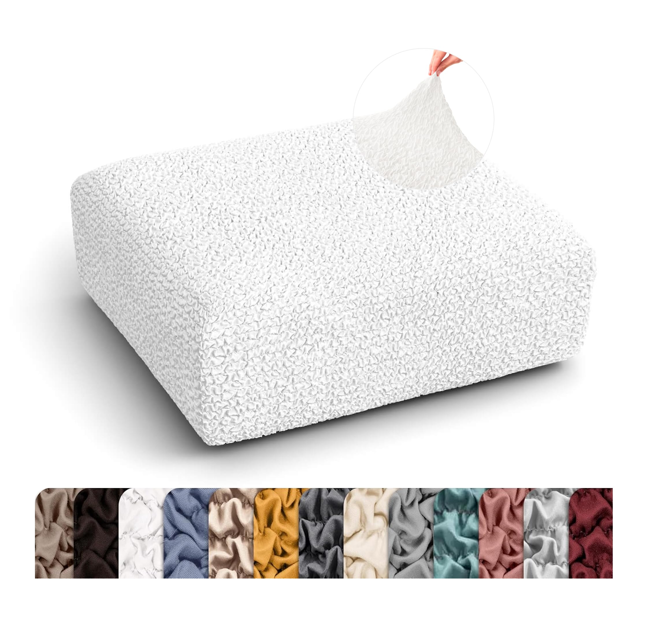 PAULATO BY GA.I.CO. Couch Cushion Cover - Sofa Cushion Cover - T-Cushion & Box-Cushion Slipcover - Replacement Sofa Furniture Protector - Stretch Seat