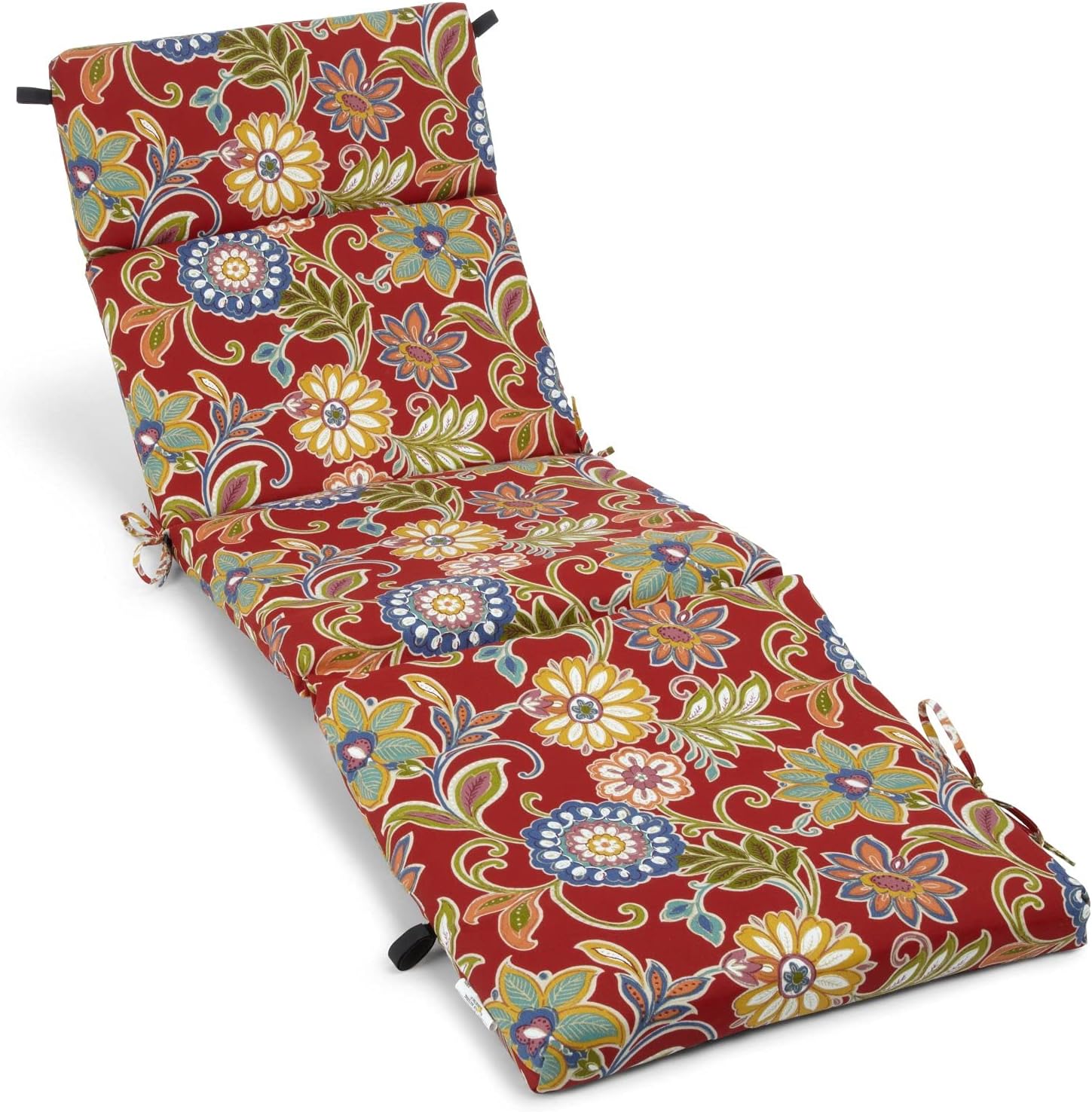 Blazing Needles Outdoor Chaise Lounge Cushion, Alenia Pompeii, 72" x 24", 1 Count