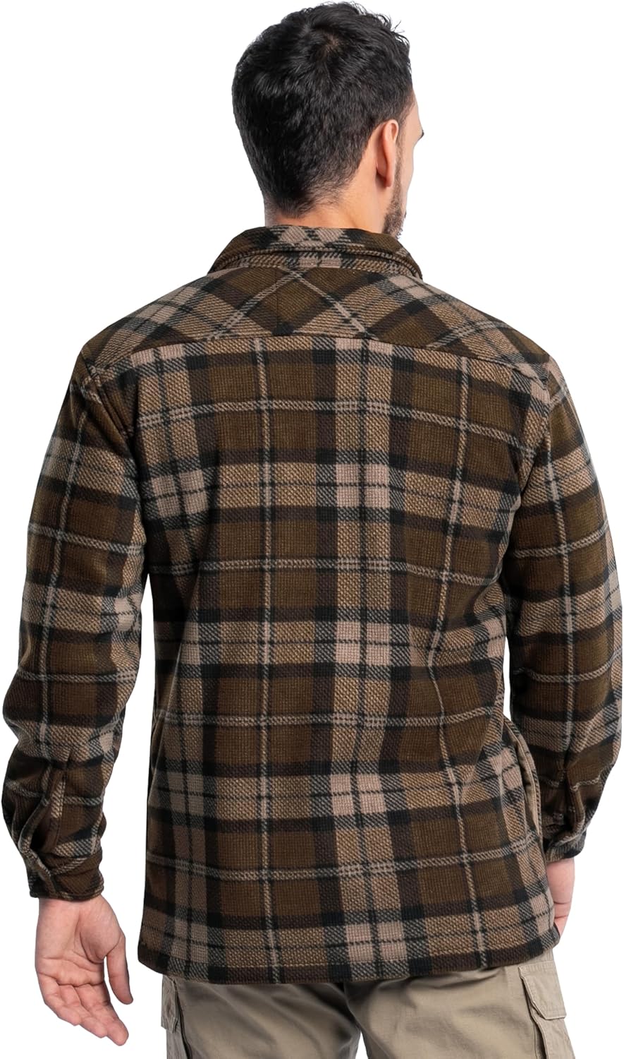 Wrangler Mens Wrangler Riggs Men's Burley Sherpa Bonded Flannel Overshirt - Image 2