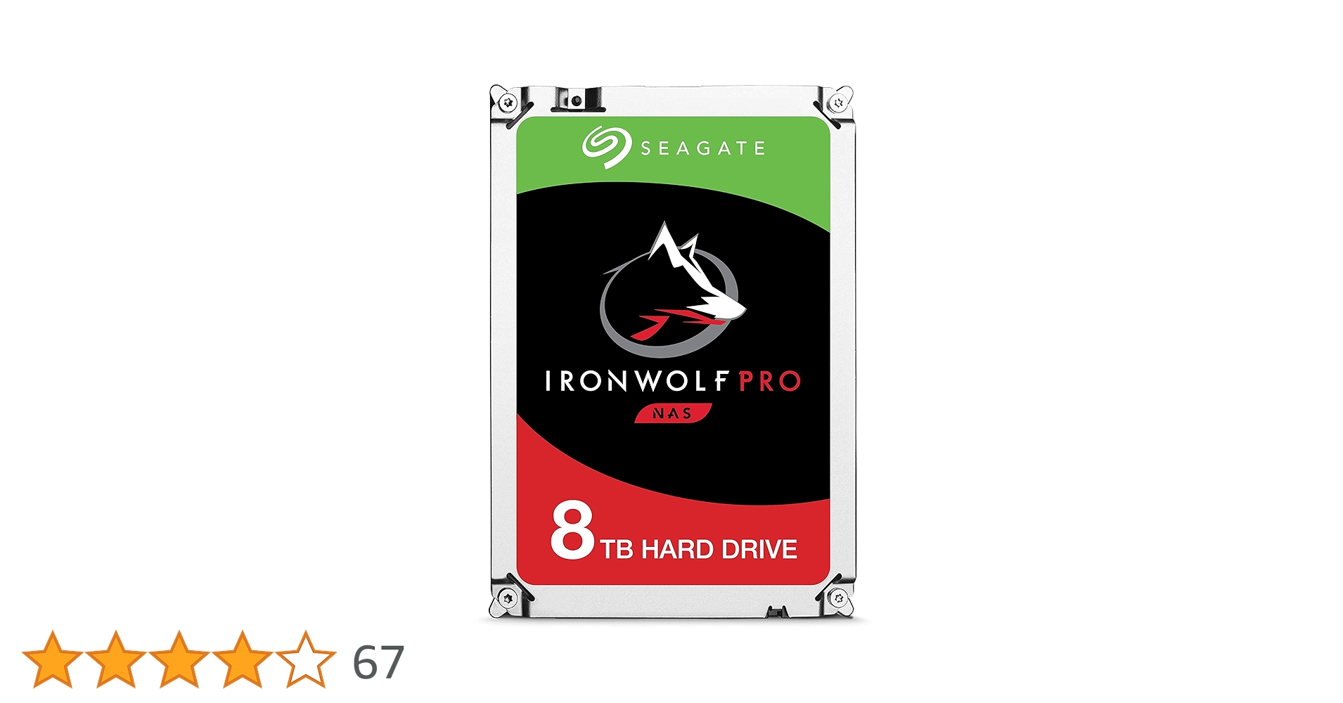 Amazon | 1-24ベイNASシステム用Seagate 8 TB IronWolf Pro 3.5