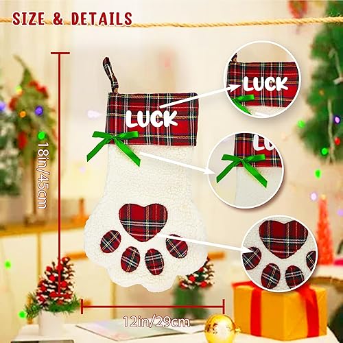 Miniatura 3 de Calcetines de Navidad personalizados para perros y gatos con nombre de mascota, medias de Navidad personalizadas en forma de pata de mascota,