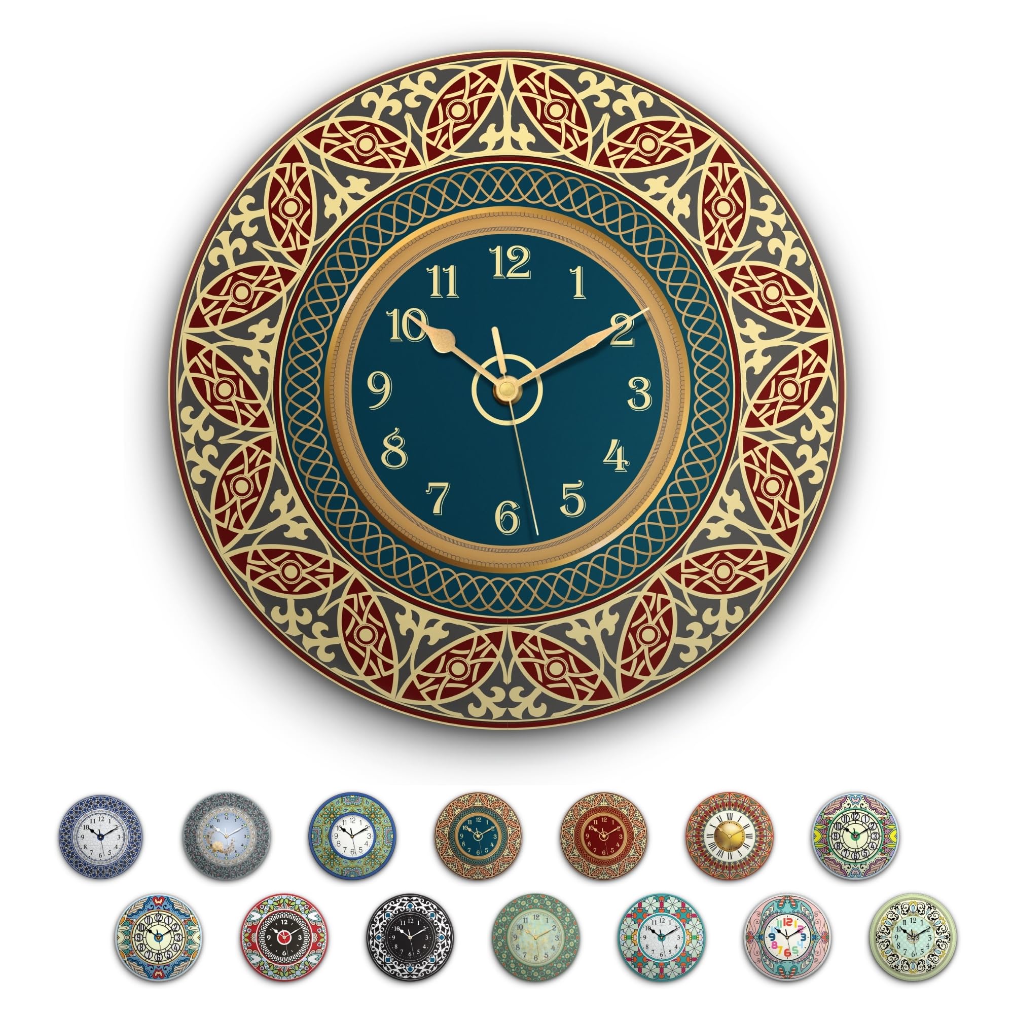 Horloge en verre acrylique IRI-GIRI pendule murale haut de gamme verte de 40 cm