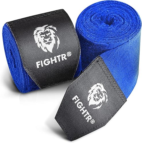 Miniatura 8 de FIGHTR Envolturas de mano premium de 160 pulgadas semi elásticas con lazo para el pulgar para boxeo, MMA, Muay Thai y otras artes marciales, 13.1ft