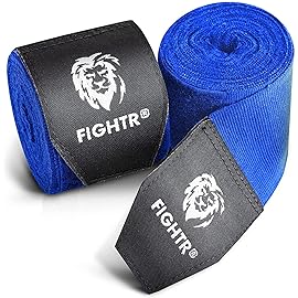 FIGHTR Boxing Handwraps 160 inches semi-Elastic Hand Wraps with Thumb Loop for Boxing, MMA, Muay Thai & Martial Arts