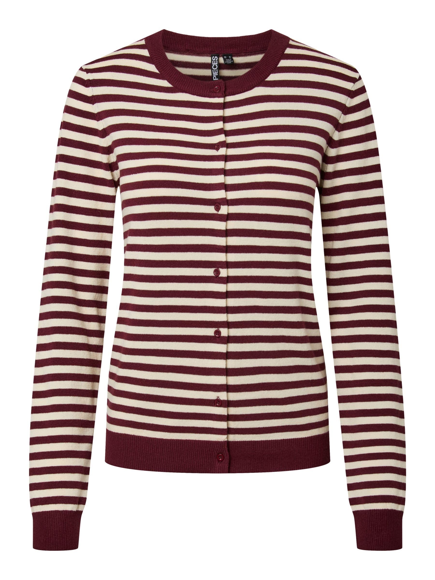 PIECES Pcnora LS O-Neck Knit Cardigan Noos BC, Tawny Port, S