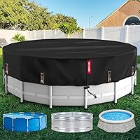 Vista 9 de QH.HOME Cubierta redonda inflable de 6 pies para piscinas sobre el piso, protector de cubierta de tanque de stock con accesorio, cubierta redonda